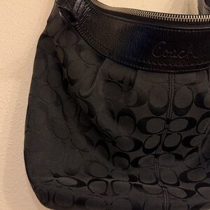 Coach Black Monogram Shoulder Bag